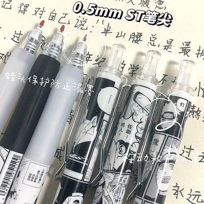 Anime Manga Pen Set of 4 Gel Pen | Black Ink