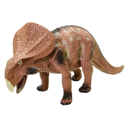 Triceratops Dinosaur Toys for Kids Height-20X12CM PVC Dinosaur Action Figures | Brown No Horn Dino BHV