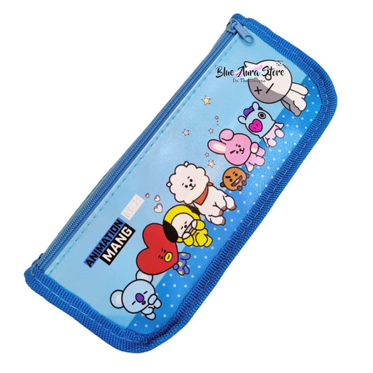 BTS BT21 Pencil Case Pencil Pouch | 1 Random Colour Only | Blue Soft