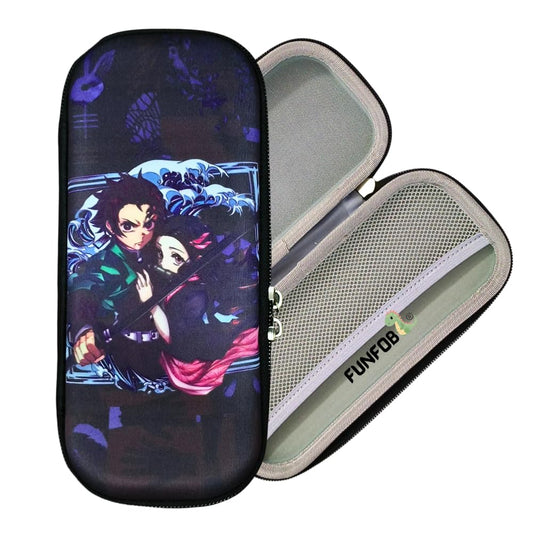 Anime Cartoon Pencil Box For School College Cosmetic Travel Case | Demn - Bro Sis Black