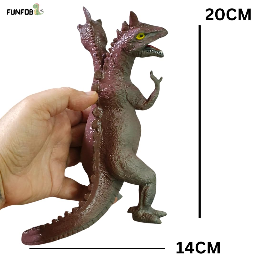 Dinosaur Toys for Kids Height-20CM Two Head Dinosaur Action Figures | 2 Head Brown Broad