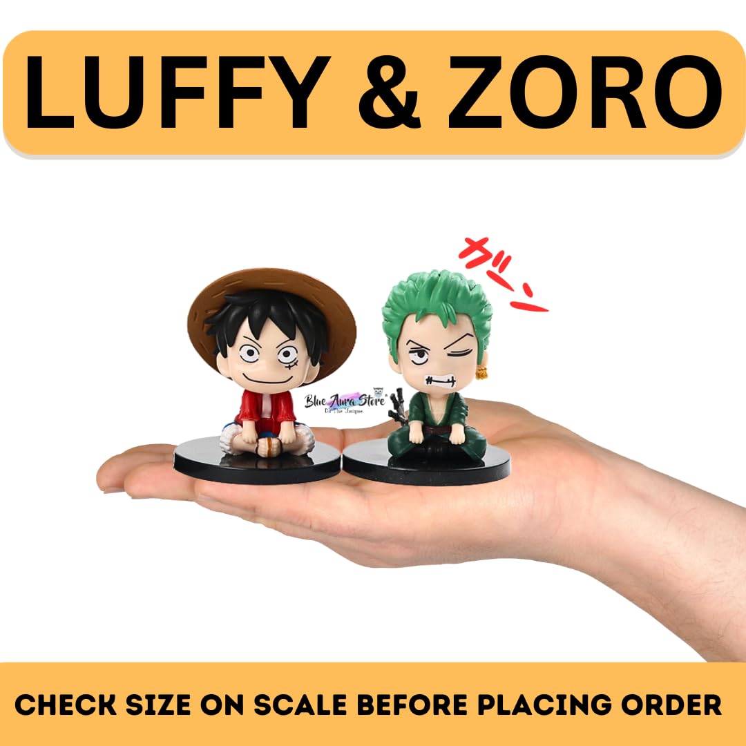 Anime Luffy & Zoro Action Figure Height-7.5CM | Zoro Luffy Smile