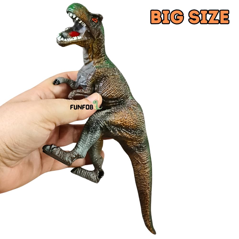 Dinosaur Toys Height-12x20cm Dinosaur Action Figures | Trex Green Brown GM