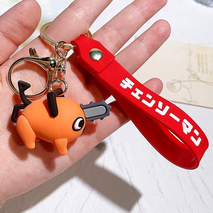 Anime Keychain With Hook & Strap | Pochi-t keychain Orange