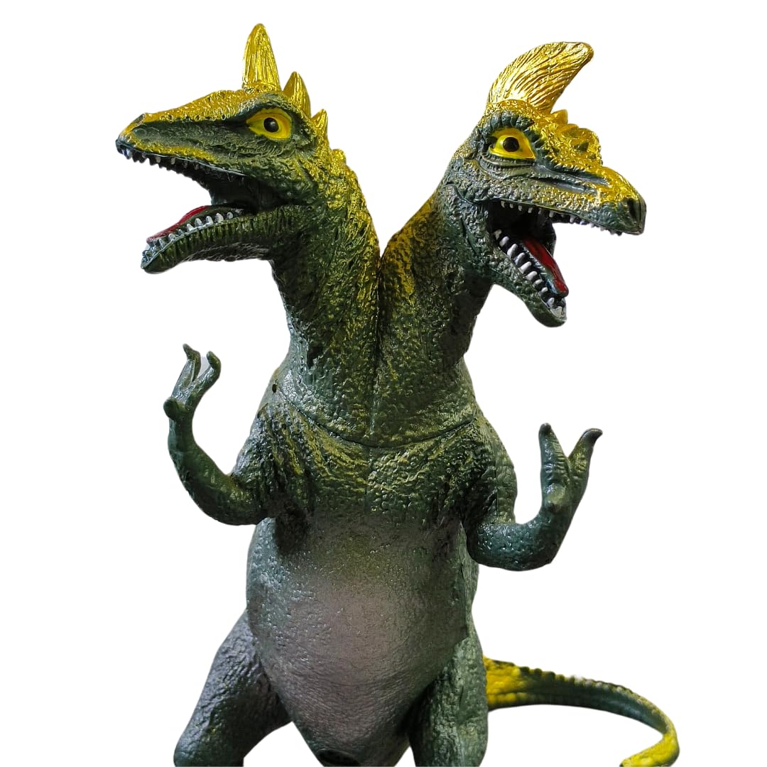 Dinosaur Toys for Kids Height-20CM Two Head Dinosaur Action Figures | 2 Head Green Golden