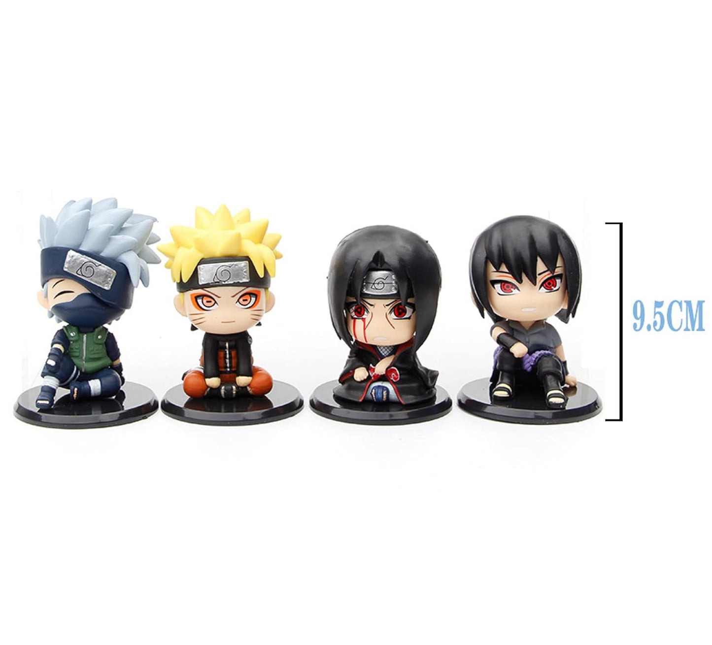 Anime Action Figures Set of 4 Height -9.5cm | Set of 4 Orange Eye