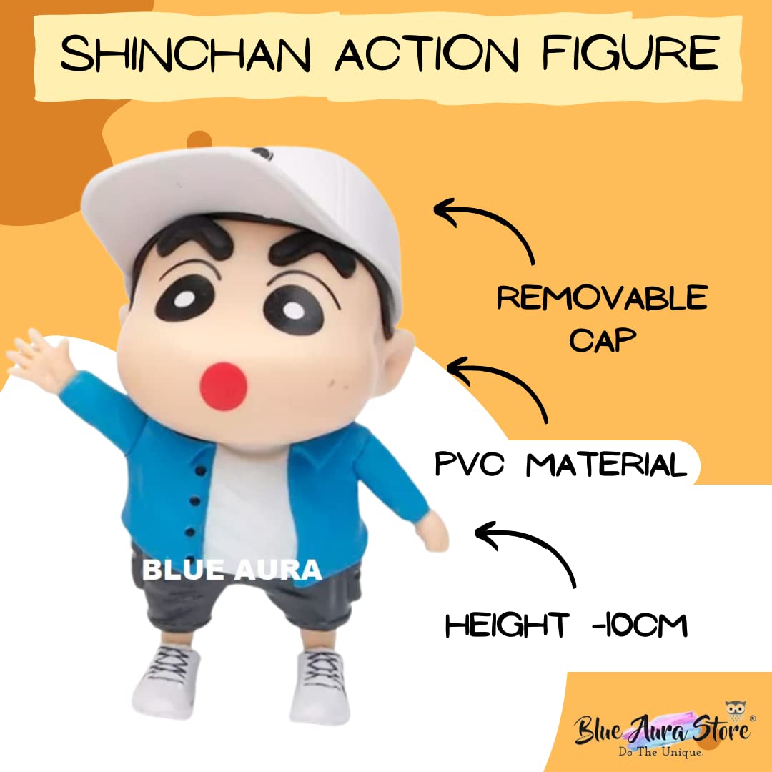 Shinchan Action Figure Height-9CM | Shinchan Cap Blue