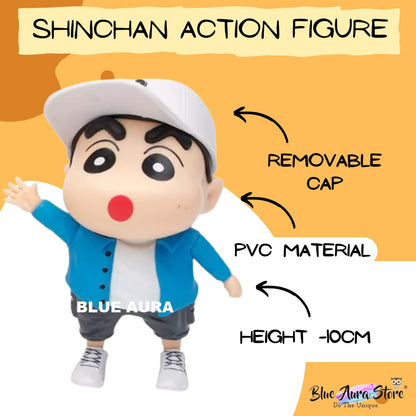 Shinchan Action Figure Height-9CM | Shinchan Cap Blue