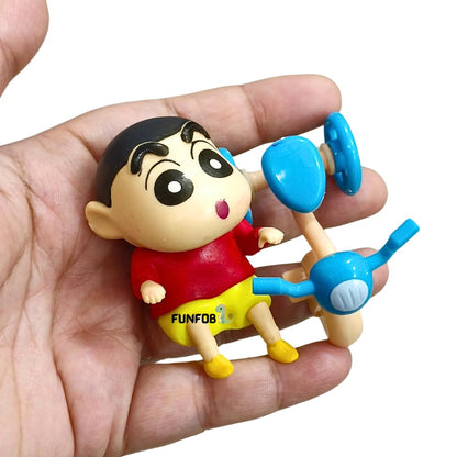 Shinchan Action Figure Toy Size - 10CM  | Shin Cycle Small