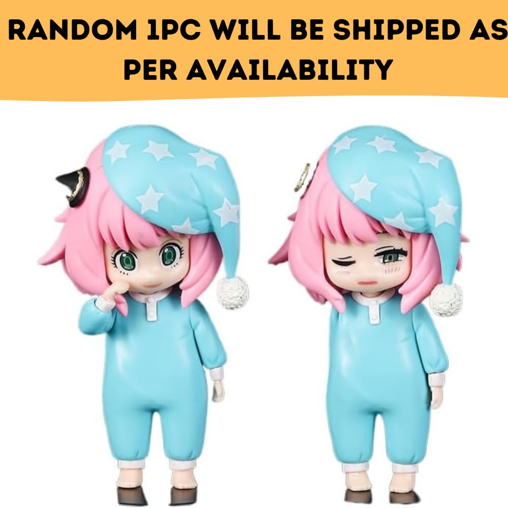 Anime Action Figure Toy Height -13cm | Anya Blue Pink Nightsuite