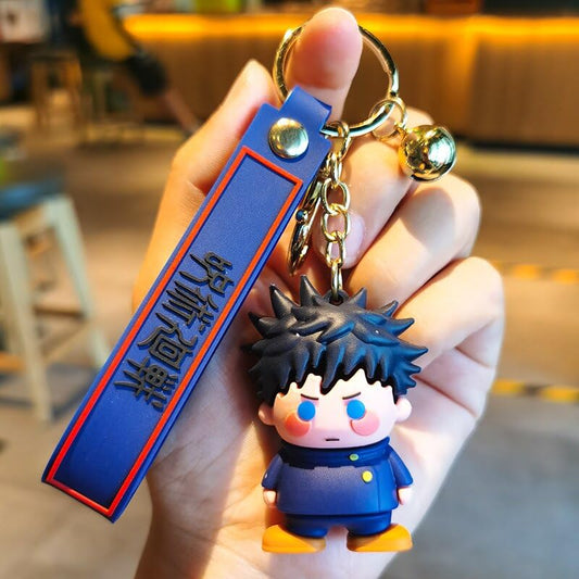 Anime Keychain with Hook & Straps | Juju Black Hair