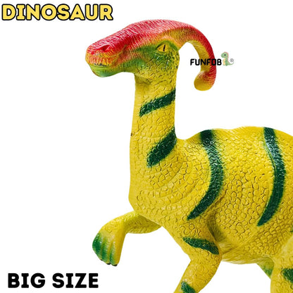 Dinosaur Toys Height-30X16CM Dinosaur Action Figures | Yellow Green Stripe Dino BHV