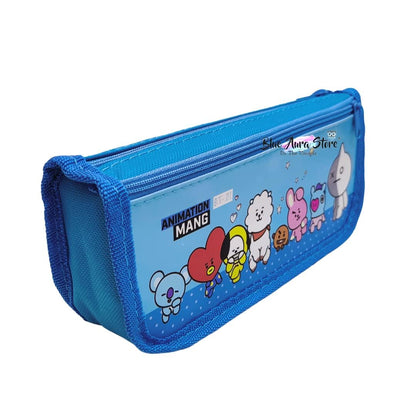 BTS BT21 Pencil Case Pencil Pouch | 1 Random Colour Only | Blue Soft