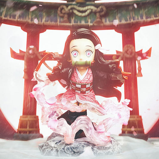 Devil Slayer Mini Action Figure Height - 7CM Cherry Blossom Detailed Collectible | Nezu Mini