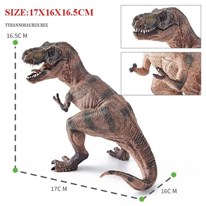 T Rex Figure Toy Dinosaur Figure Height-17x17CM PVC | T Rex Brown