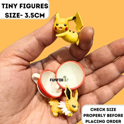 Cartoon Action Figure | Tiny Version | Pack of 5 Height -3.5CM | Poke Red Cup