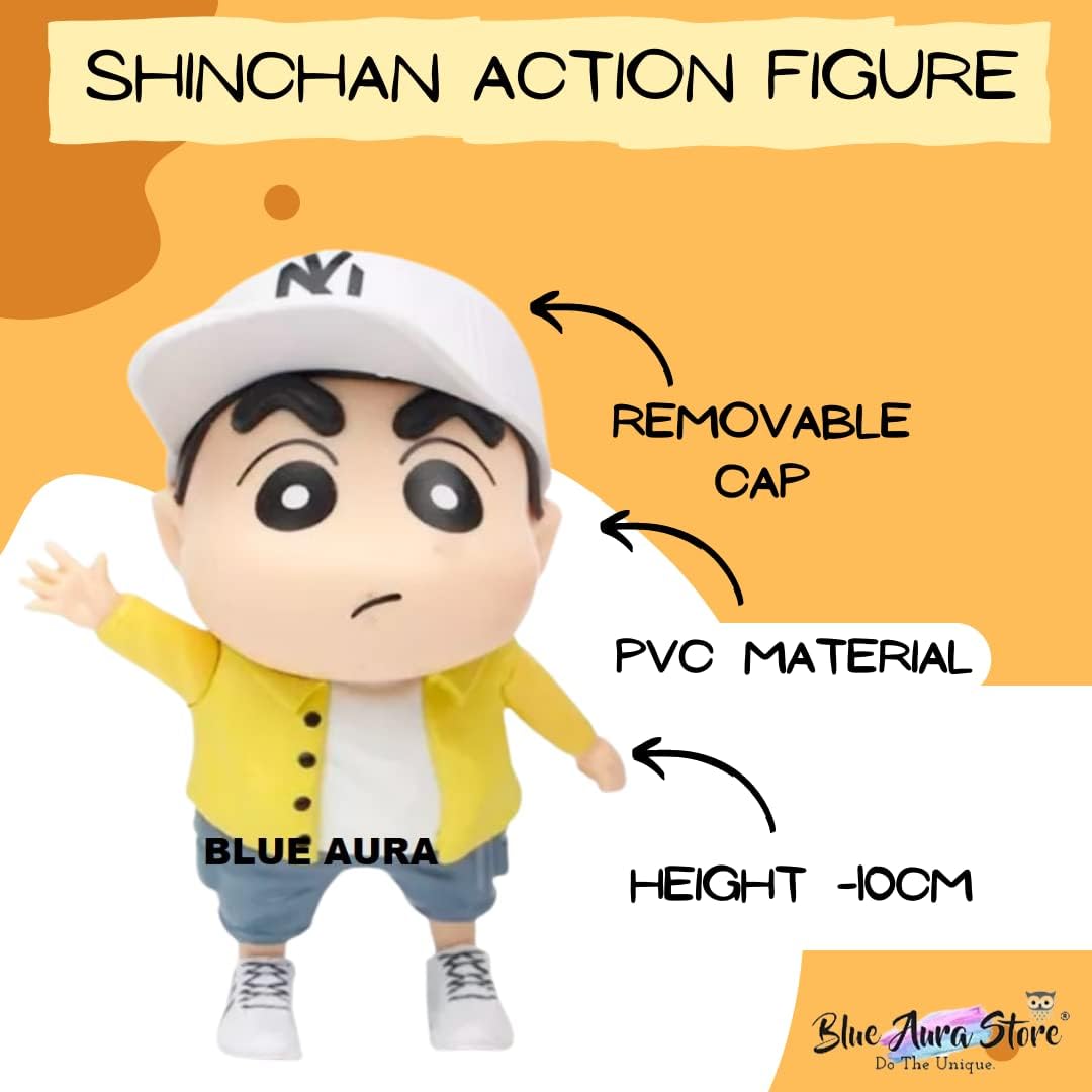 Shinchan Action Figure Height-9CM | Shinchan Yellow Cap