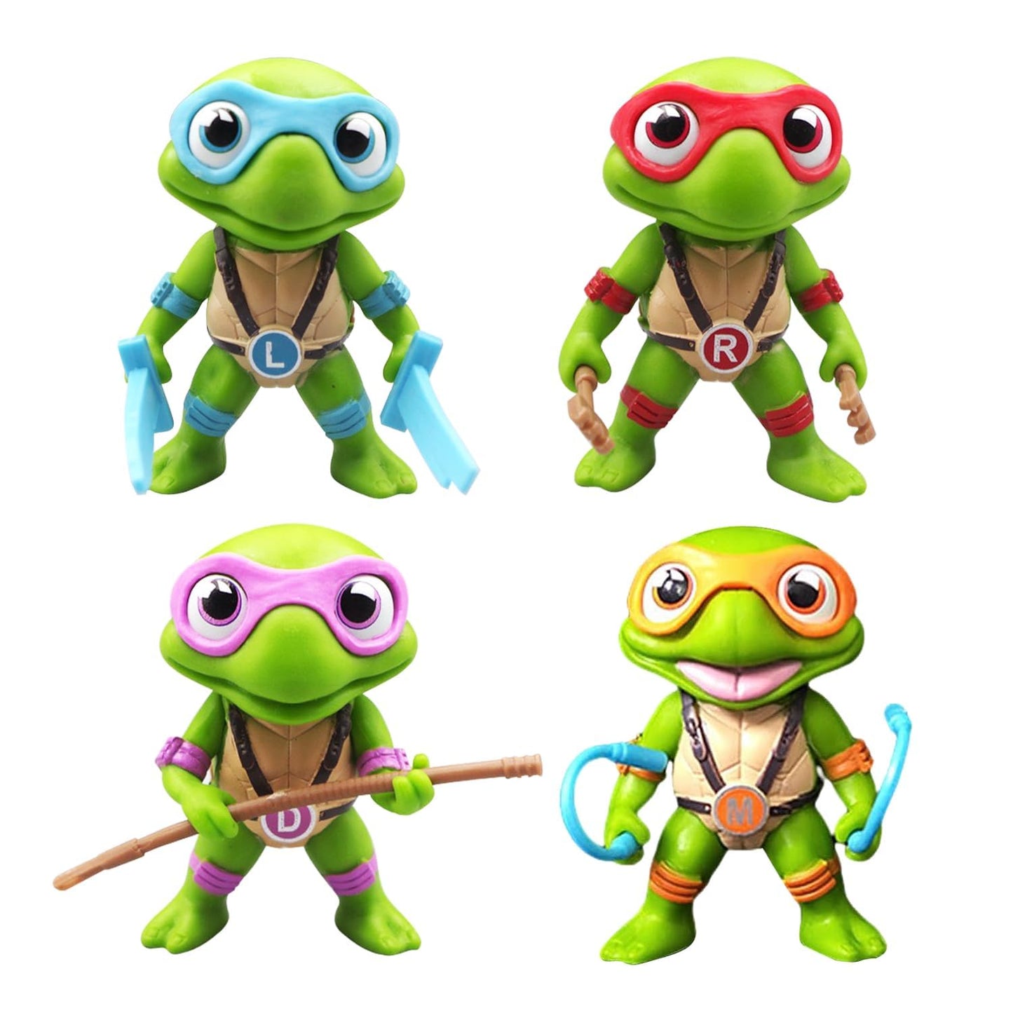 Ninja Action Figures Set of 4 Toy Figurines Height -8CM | Ninja Tur-tle ML