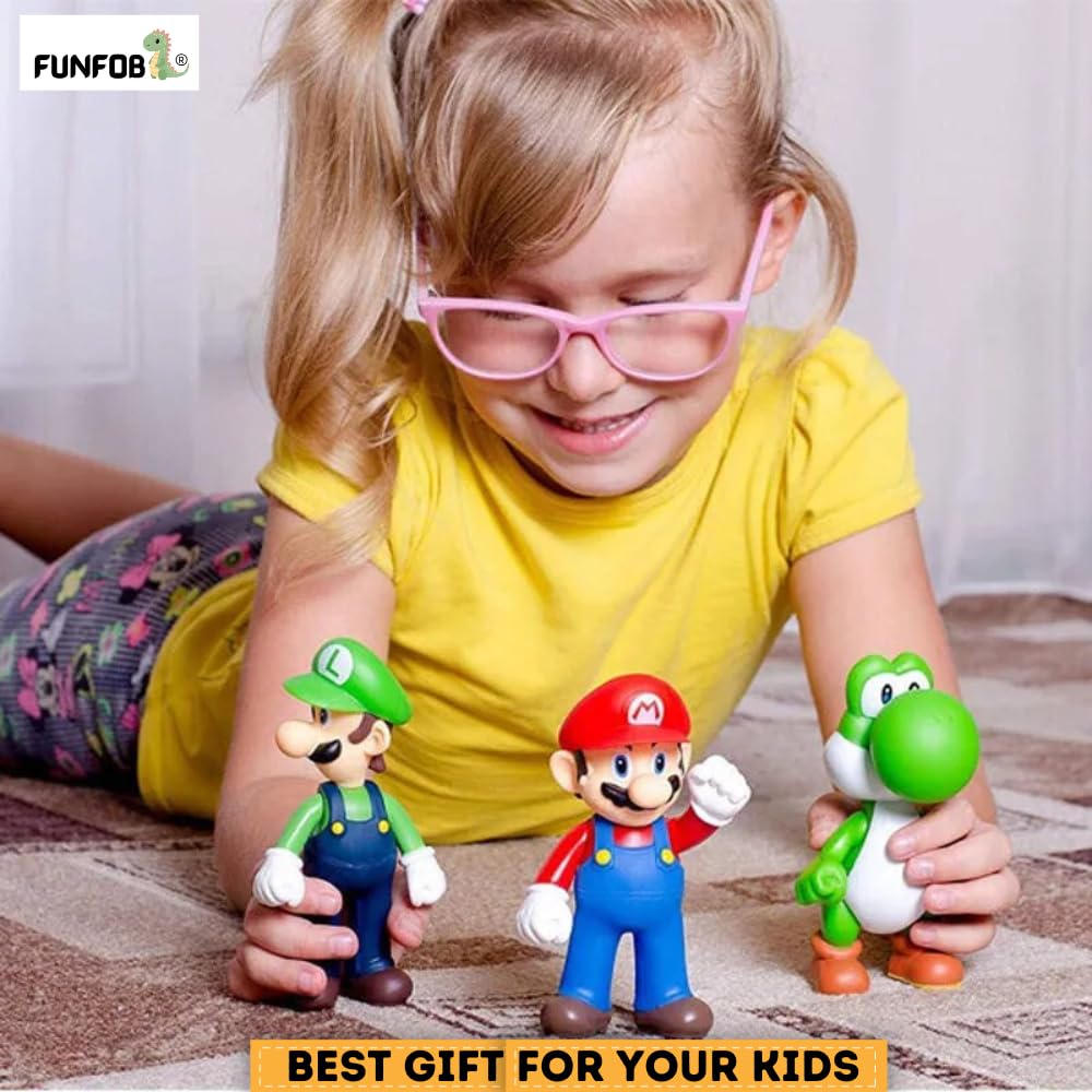 Mario Action figure Height -11.5cm Mario Toys | Mario Green Blue