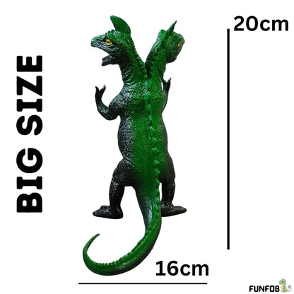 Dinosaur Toy Height- 20CM PVC Two Head Dinosaur Toy Action Figures | 2 Head Dark Green