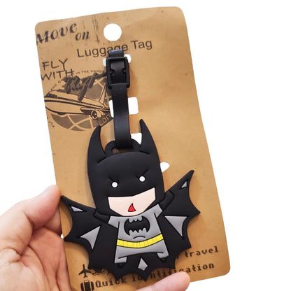 Luggage Tag for Luggage Suitcase Baggage Id Identifier Name Address Label with Silicon Strap | Bat Cute