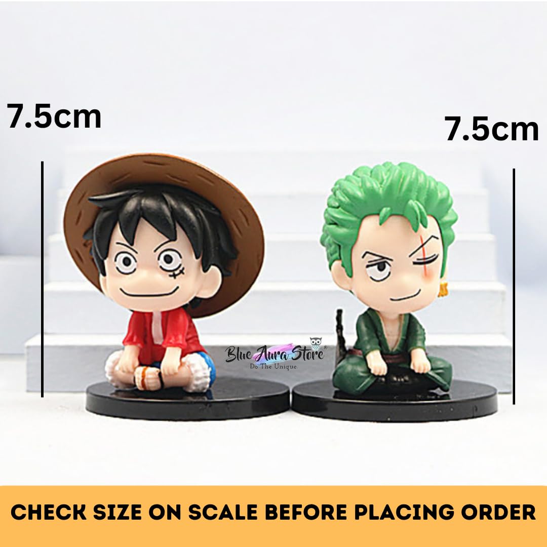 Anime Luffy & Zoro Action Figure Height-7.5CM | Zoro Luffy Smile