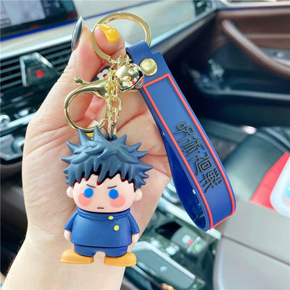 Anime Keychain with Hook & Straps | Juju Black Hair