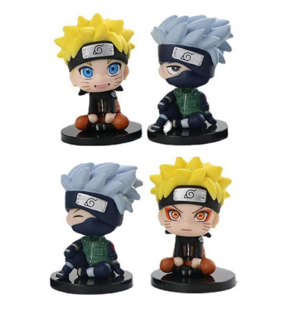 Ninja Anime Set of 4 Height- 7cm | Pack of 4 N-K