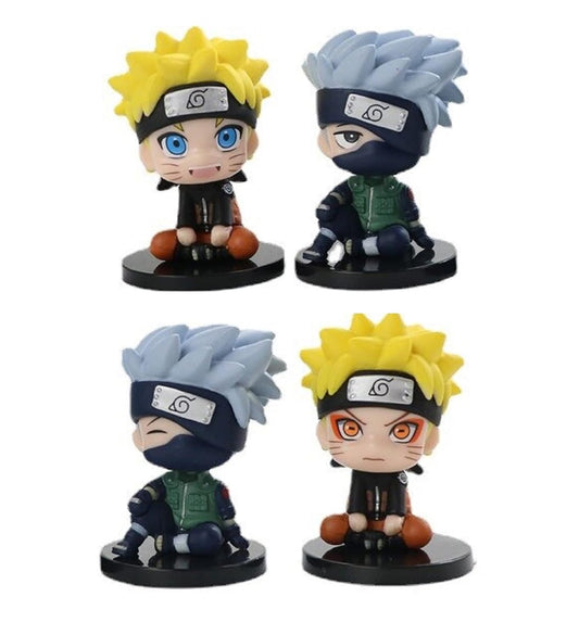 Ninja Anime Set of 4 Height- 7cm | Pack of 4 N-K