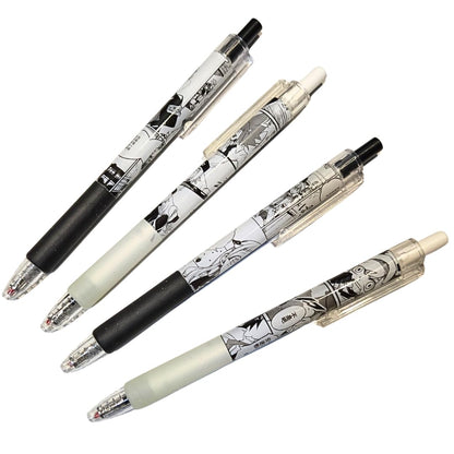 Anime Manga Pen Set of 4 Gel Pen | Black Ink