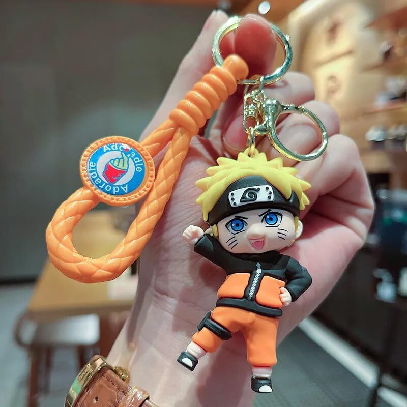 Ninja Warrior Keychain With Hook & Strap | Naru Orange Black