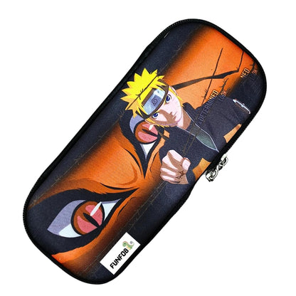 Anime Cartoon Pencil Box For School College Cosmetic Travel Case | Naru - Orange Eye