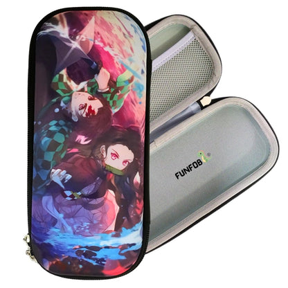 Anime Cartoon Pencil Box For School College Cosmetic Travel Case | Demn - Bro Sis Blue