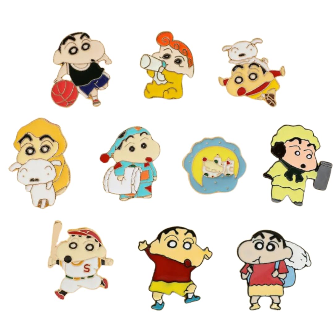 Shinchan Lapel Pins | Metallic Enamel Badges