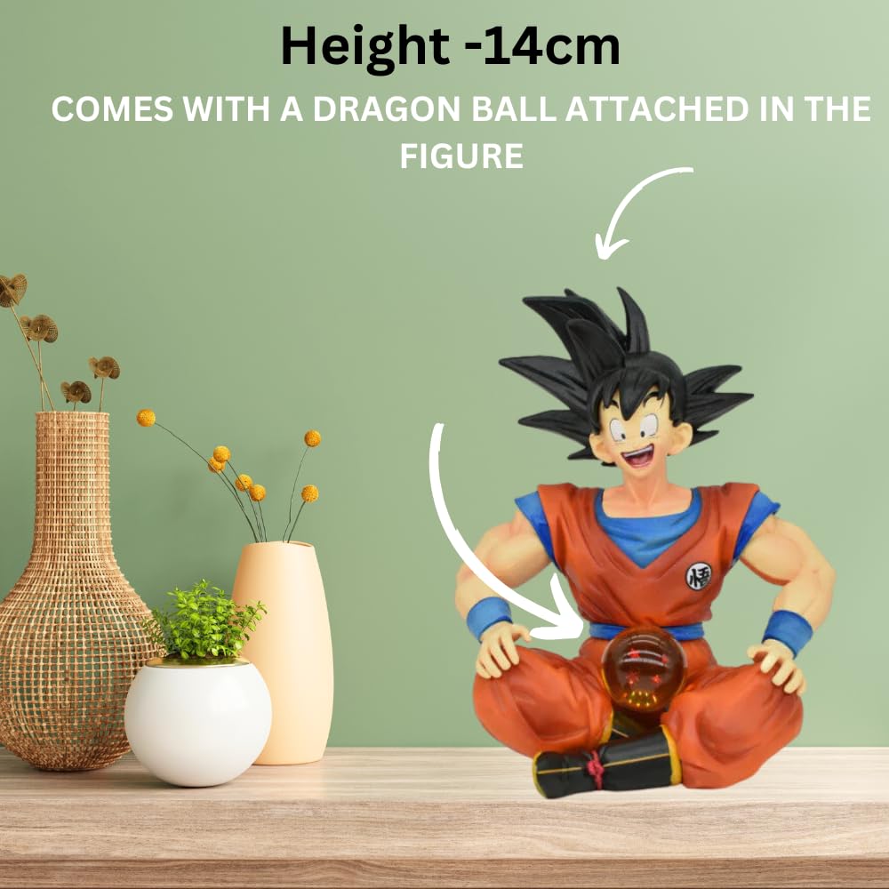 Anime Action Figure Height- 14 CM |  Goku Ball Sitting