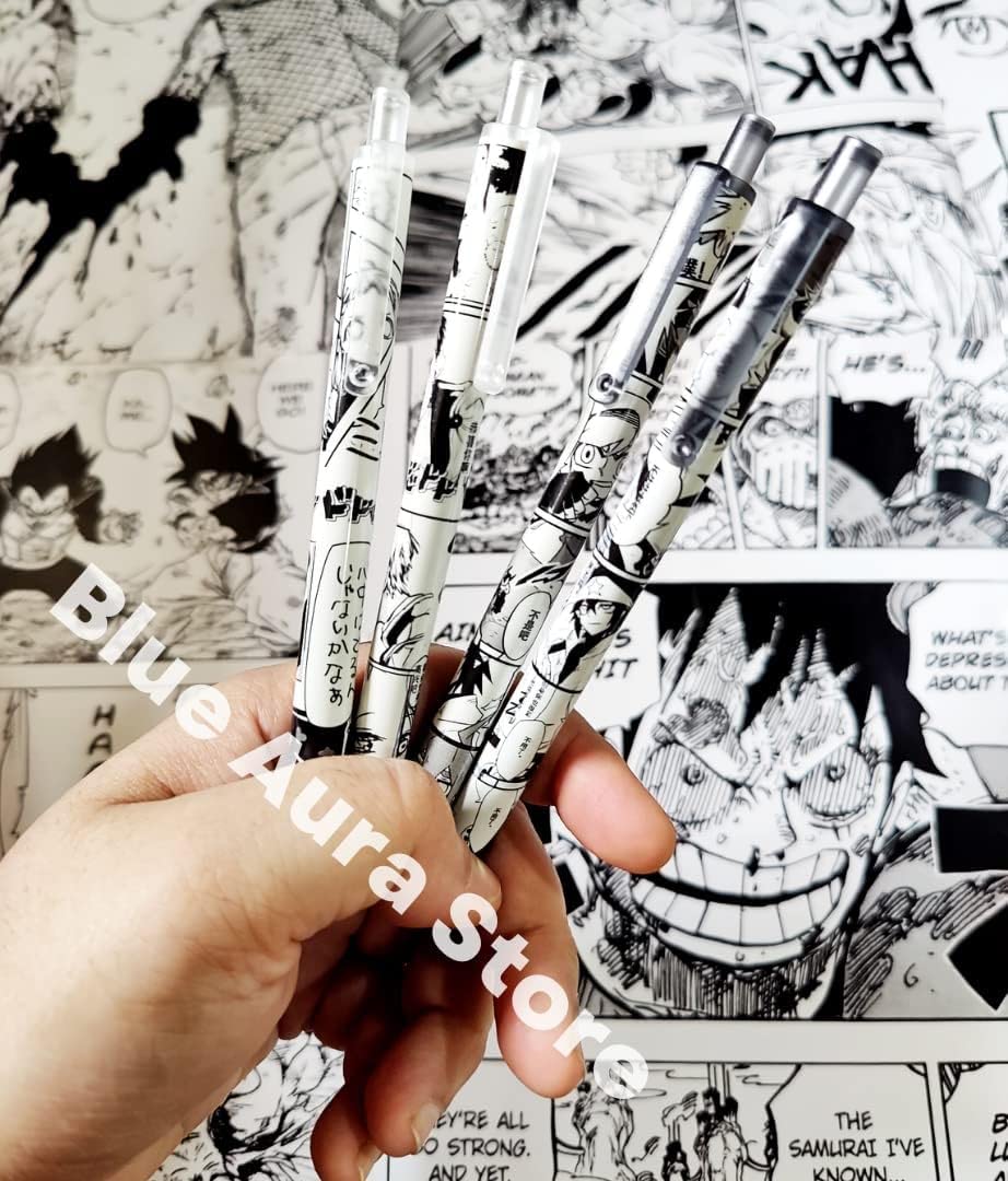 Anime Manga Pen Set of 4 Gel Pen | Black Ink