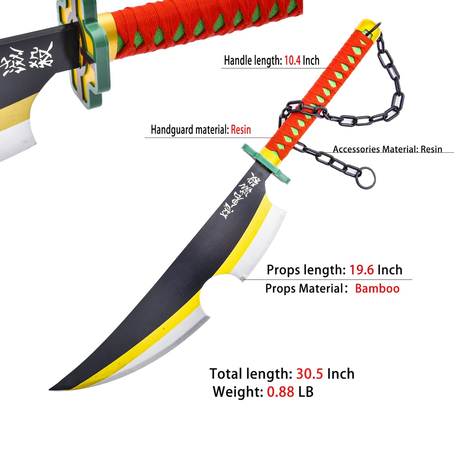 Devil Slayer Anime Katana Sword Toy 104cm For Role-Playing And Collection | Te-gen Katana