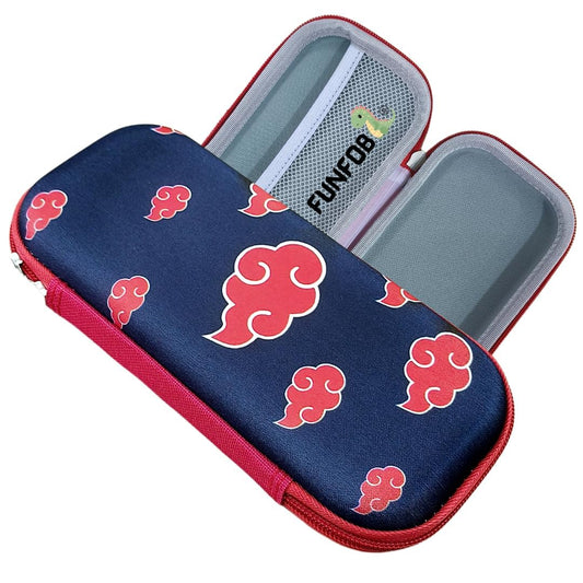 Anime Cartoon Pencil Box For School College Cosmetic Travel Case | Cloud Red