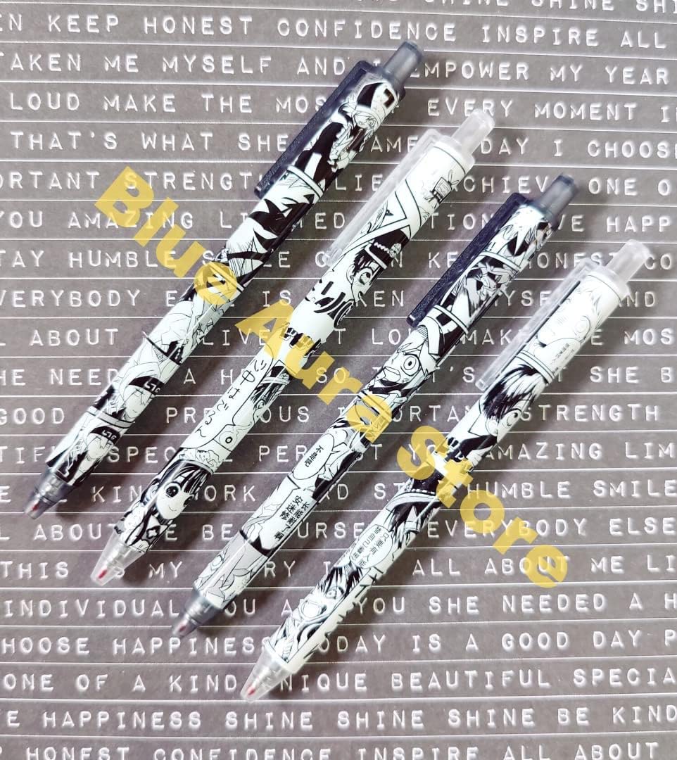 Anime Manga Pen Set of 4 Gel Pen | Black Ink