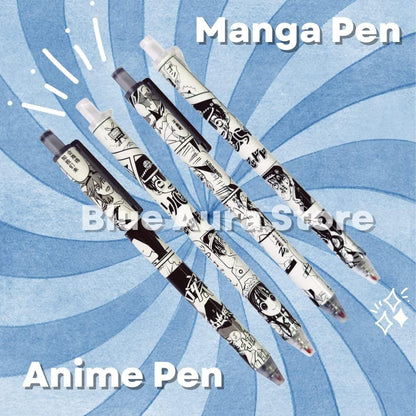 Anime Manga Pen Set of 4 Gel Pen | Black Ink