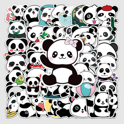 Panda Stickers Pack of 50 | No Repeat