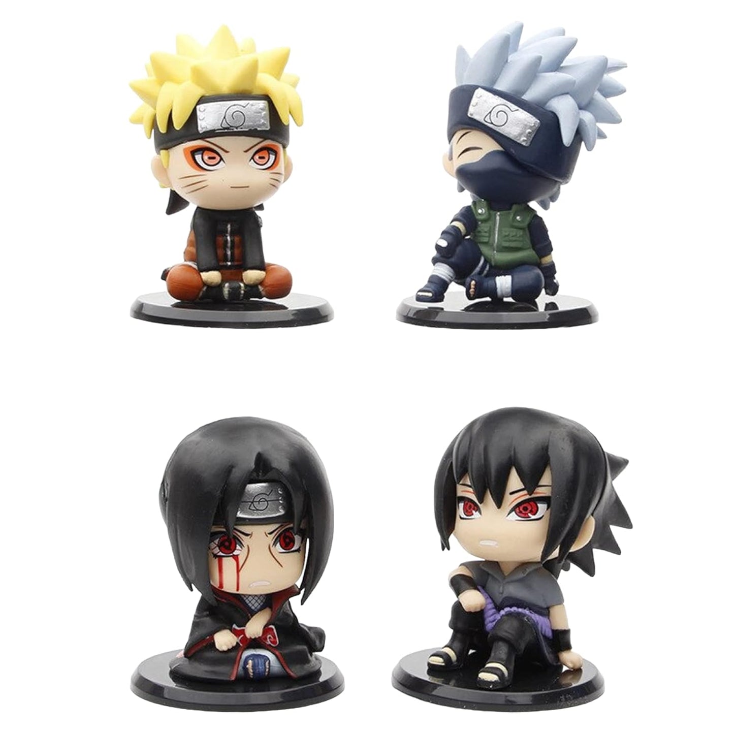 Anime Action Figures Set of 4 Height -9.5cm | Set of 4 Orange Eye