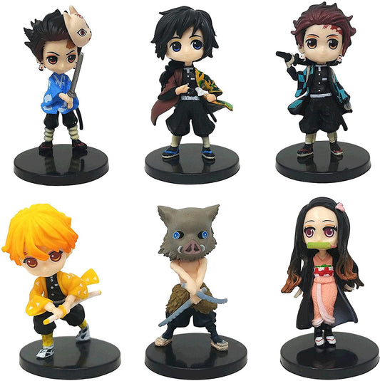 Devil Slayer Action Figure Set of 6 Height -7CM | Small Demon Basic