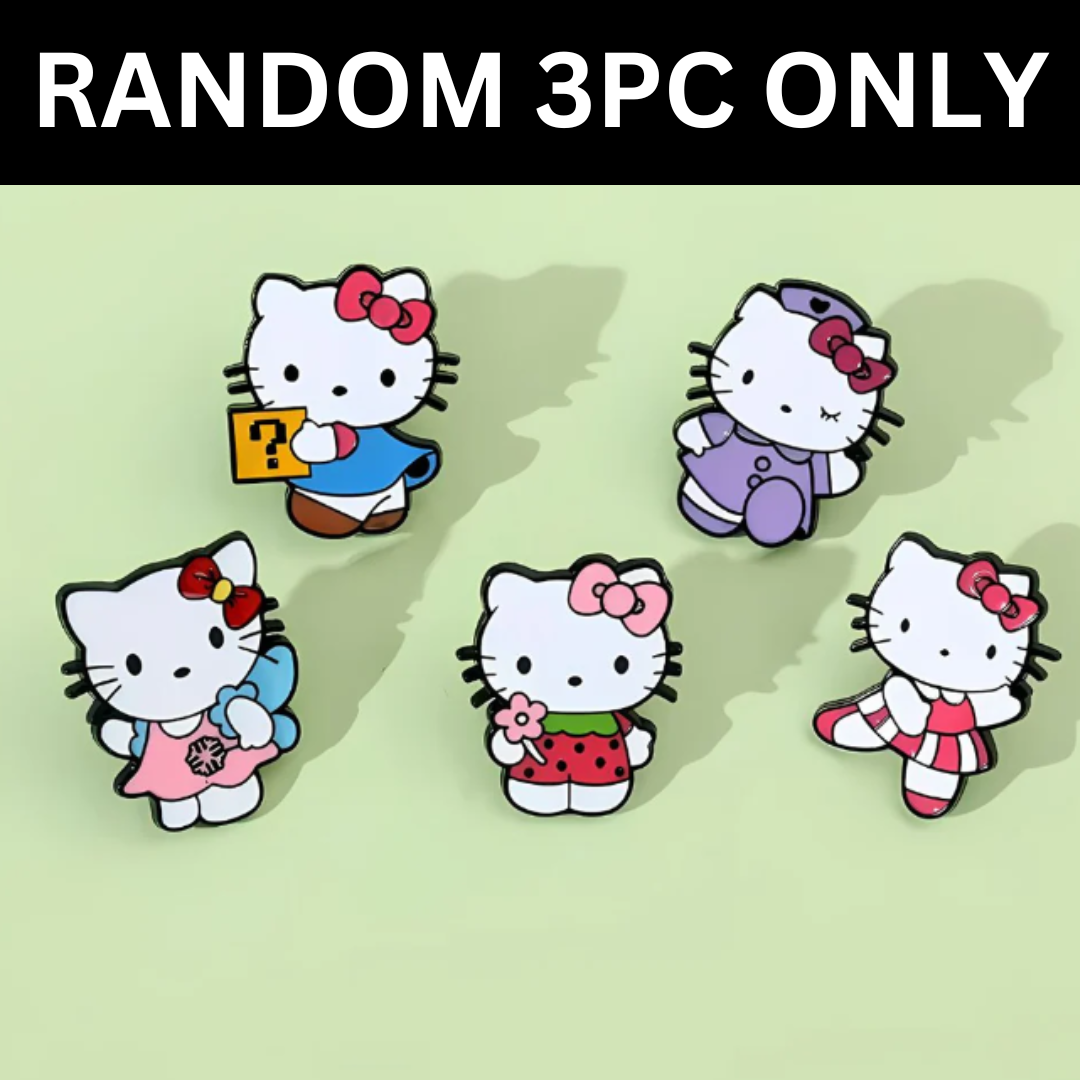 Hello Kitty Lapel Pins | Metallic Enamel Badges