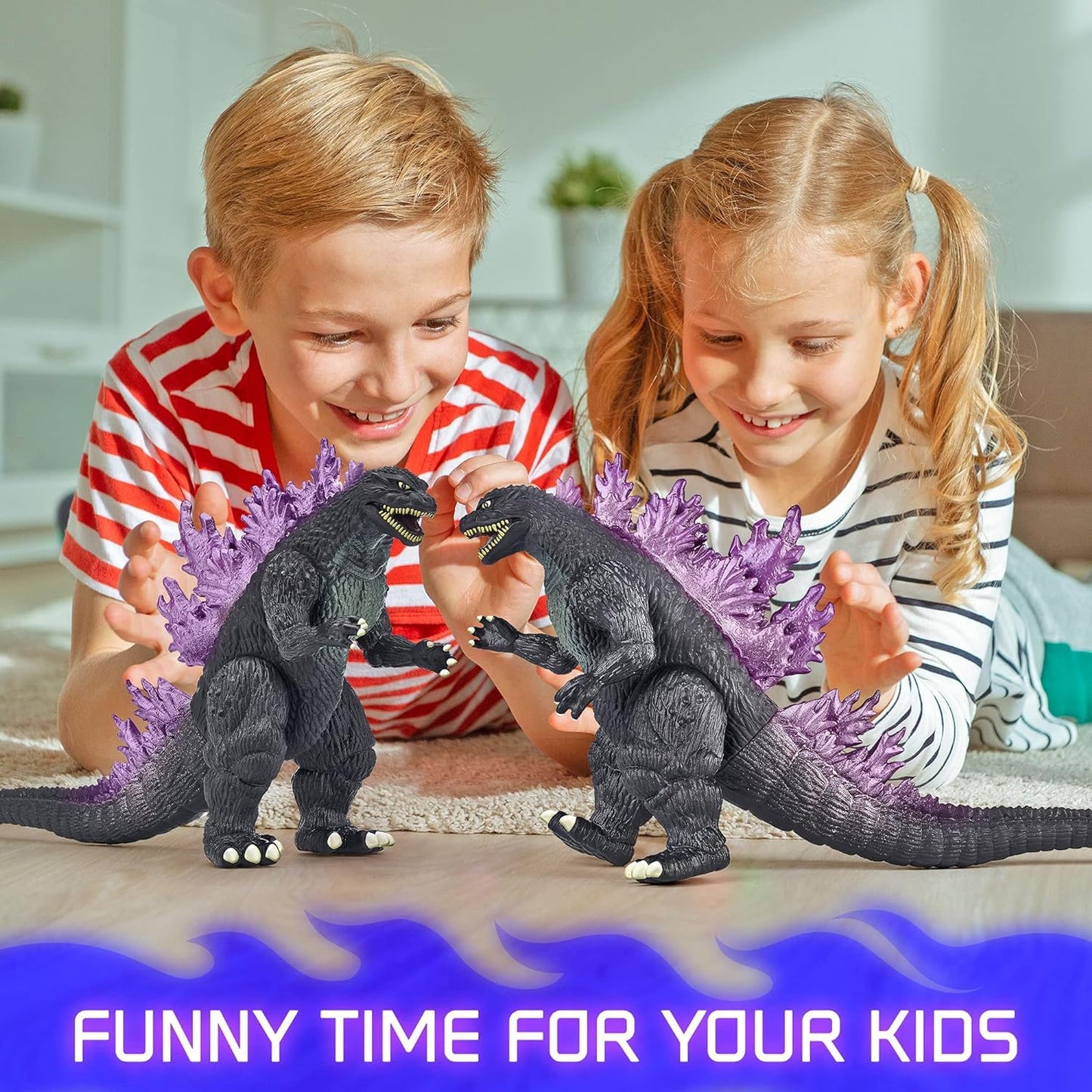 Dinosaur Toys for Kids Size -15CM x32CM Dinosaur Action Figure  | Purple M