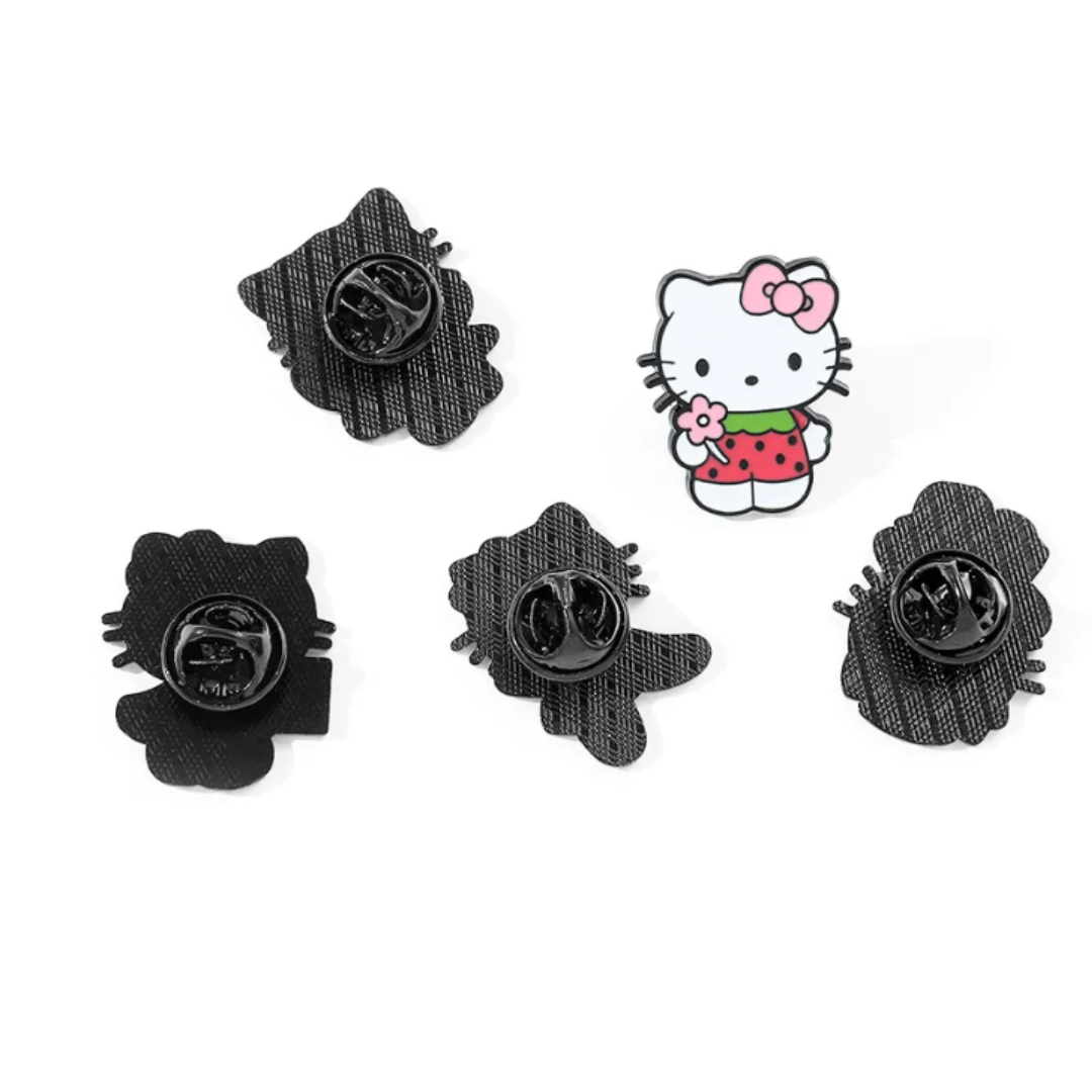 Hello Kitty Lapel Pins | Metallic Enamel Badges