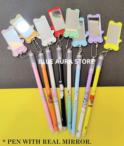 BTS Pen With Mirror Set of 8 For School College Office Gifting Or Collectible | Mirror Pen