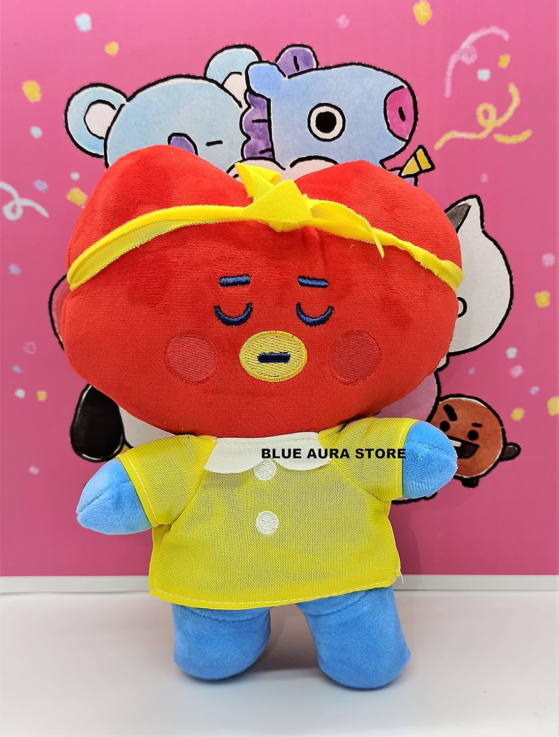 BTS BT21 Plush Toy Tata 20CM Goodnight Version Soft Toy Plushie BTS BT21 Plush Toy Tata 20CM Goodnight Version Soft Toy Plushie