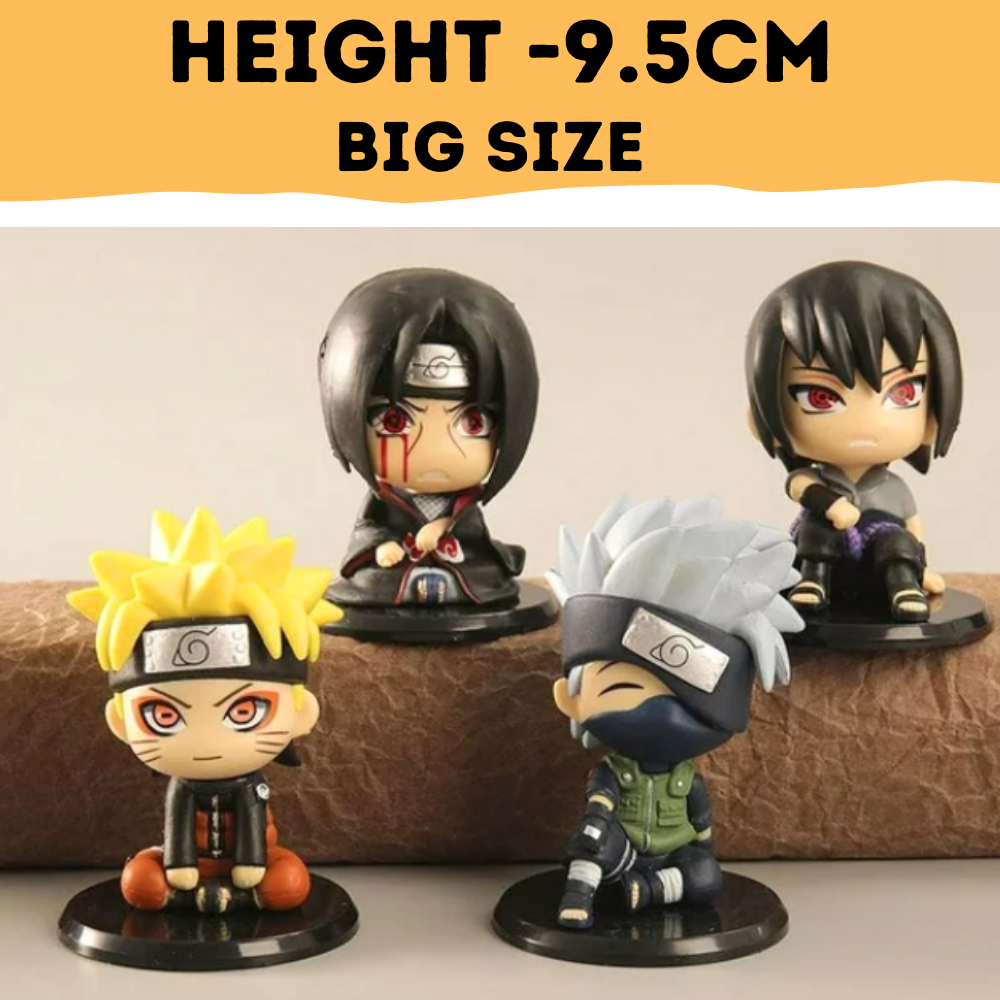 Anime Action Figures Set of 4 Height -9.5cm | Set of 4 Orange Eye