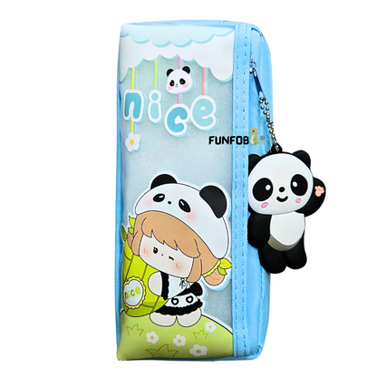 Panda Pencil Pouch for Kids Teenages Adult School Stationery Multiutility Pouch | Panda Random